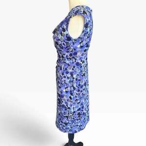 Connected Apparel Sleeveless Blue and White Dress Size 14